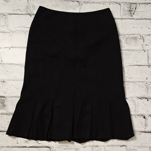 Nine West Black Flare Hem Pencil Skirt Career Office Chic Size 4